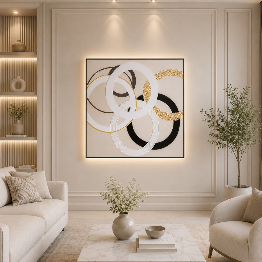 لوحة حائط راقية مقاس 100 × 100 سم