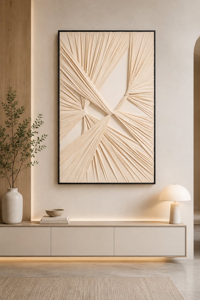 لوحة حائط مودرن بإطار أسود مقاس 100 × 150 سم