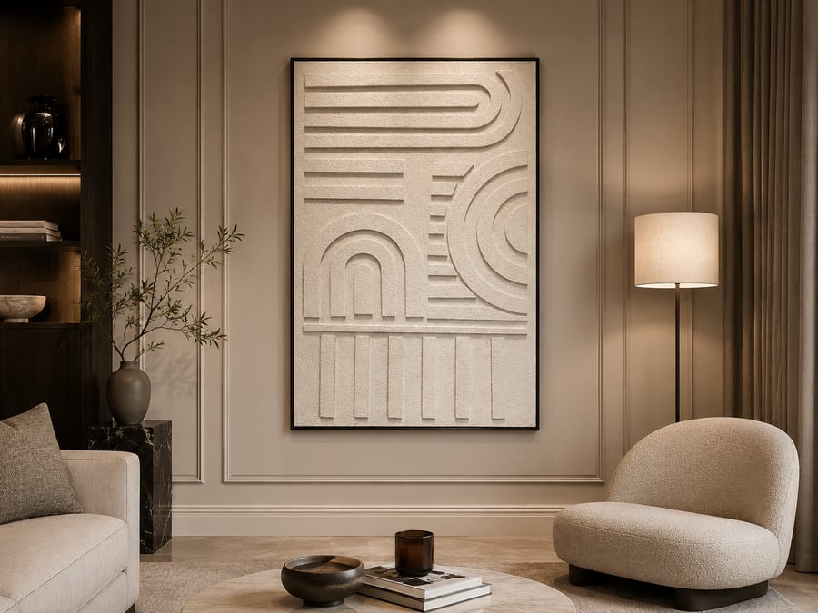 لوحة ديكور بإطار أسود مقاس 80 × 120 سم