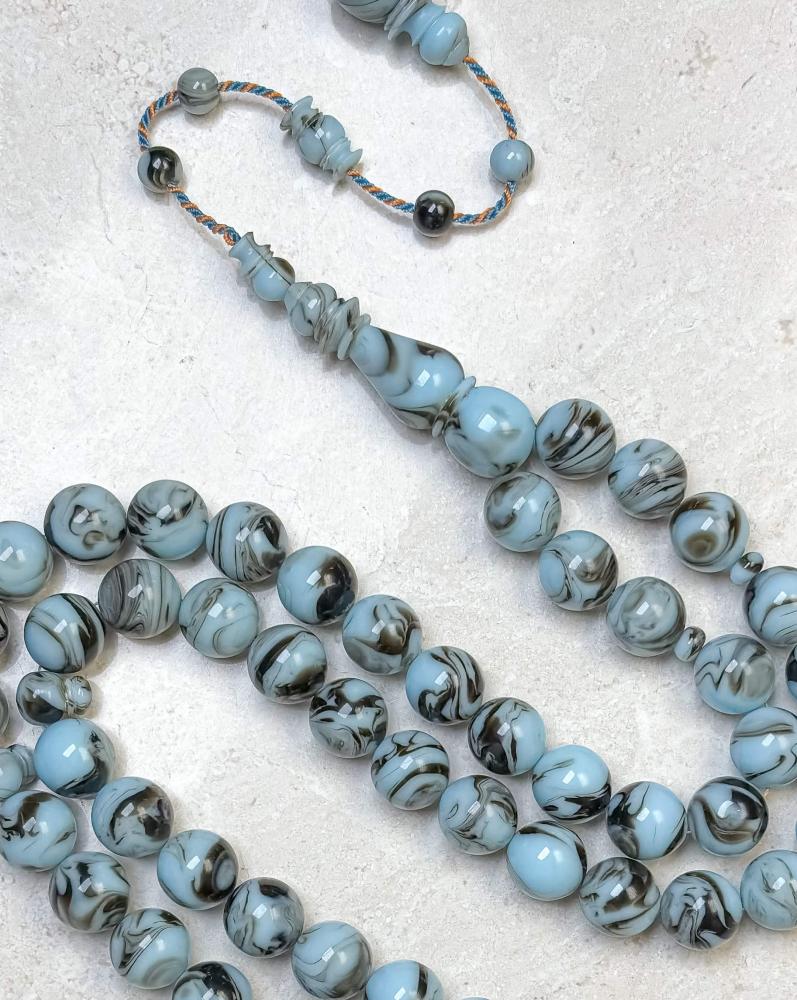 Turquoise beaded rosary 11 mm