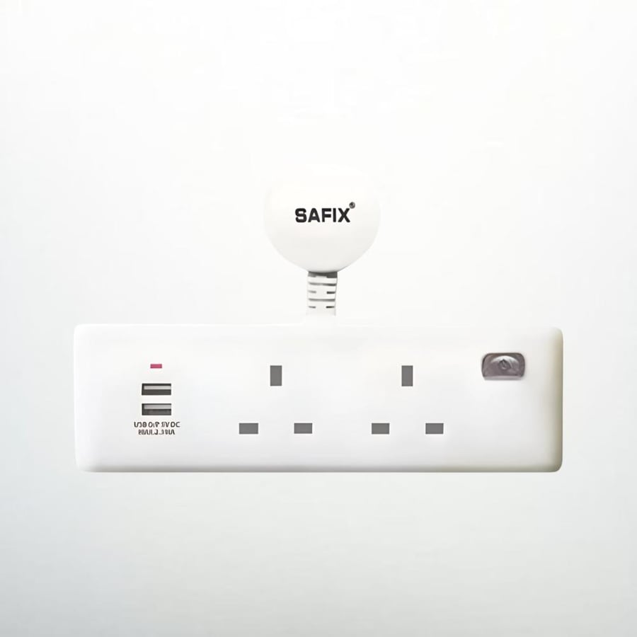 راس فيش 13A مشترك منفذين + USB