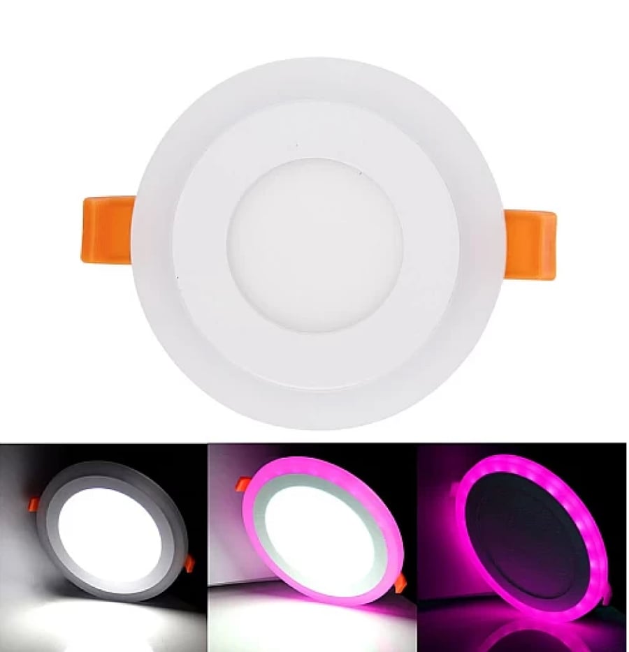 White color burial flashlight with purple PU frame 7 cm 3 watts