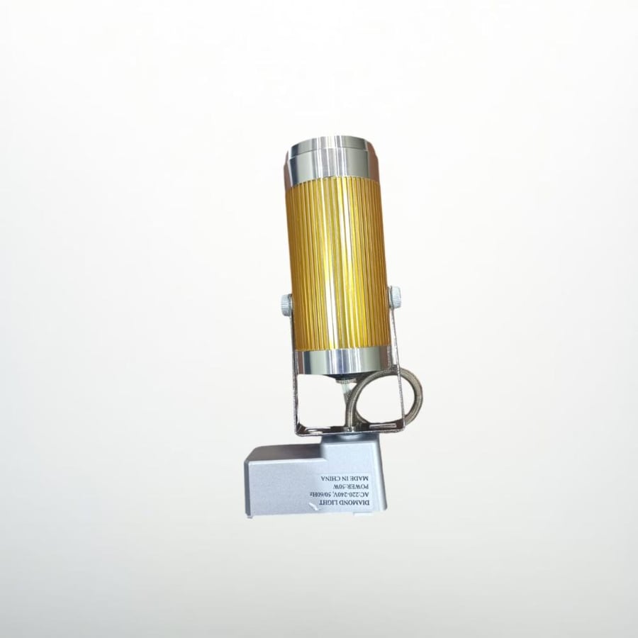 Moving track light spotlight yellow silver GU10