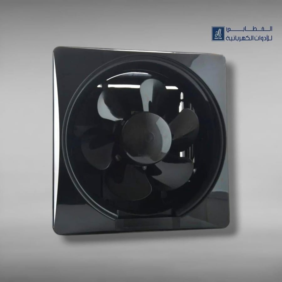 مروحة شفط جدارية لون اسود 35 × 35 سم (12 انش)