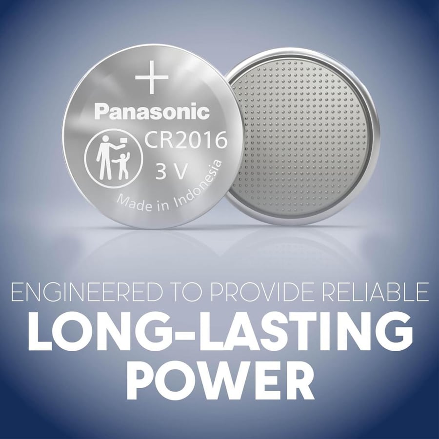Panasonic lithium batteries CR2016 3.0 volt long-lasting child-resistant standard pack piece
