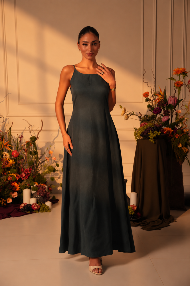 Midnight Silk Dress