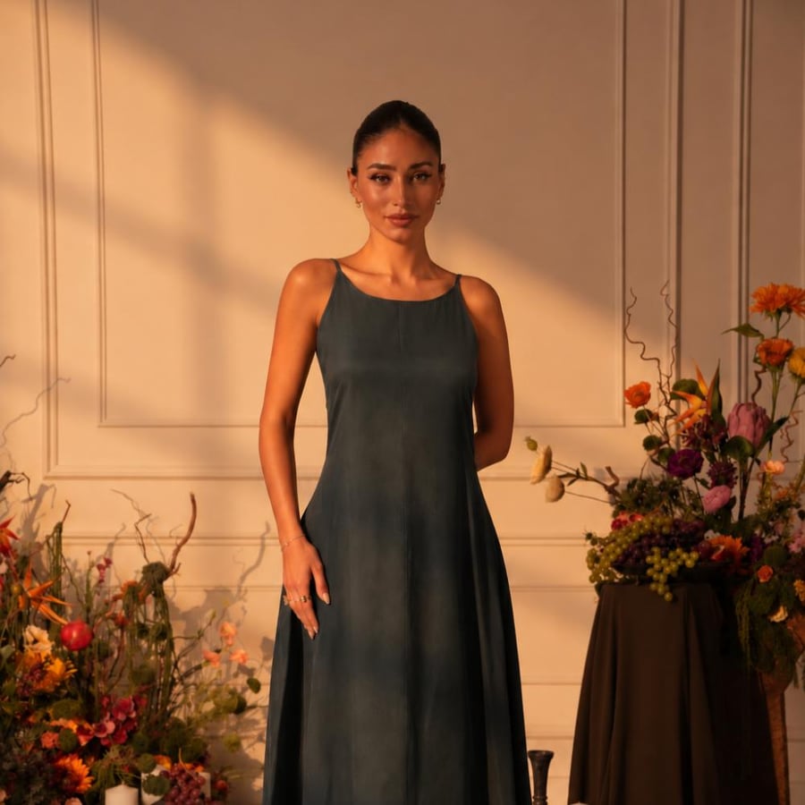 Midnight Silk Dress