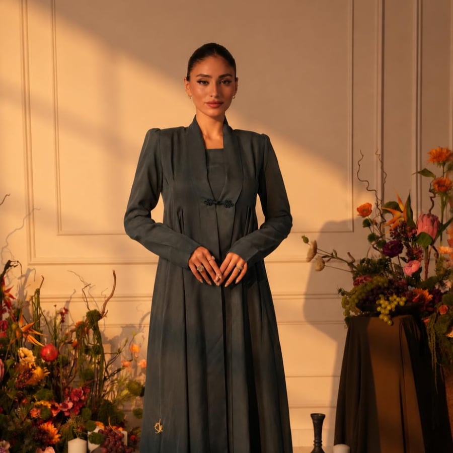 Midnight Silk Abaya