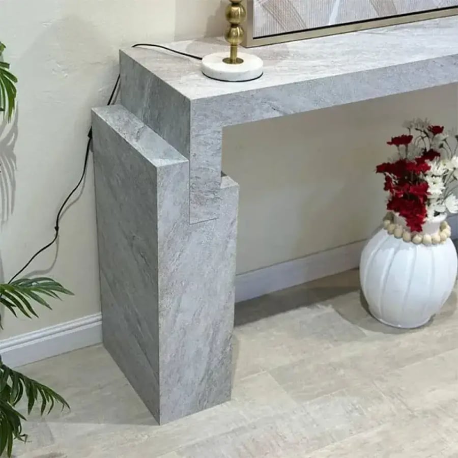 طقم مدخل بديل رخام بتصميم مودرن فاخر 150 × 40 × 90 سم