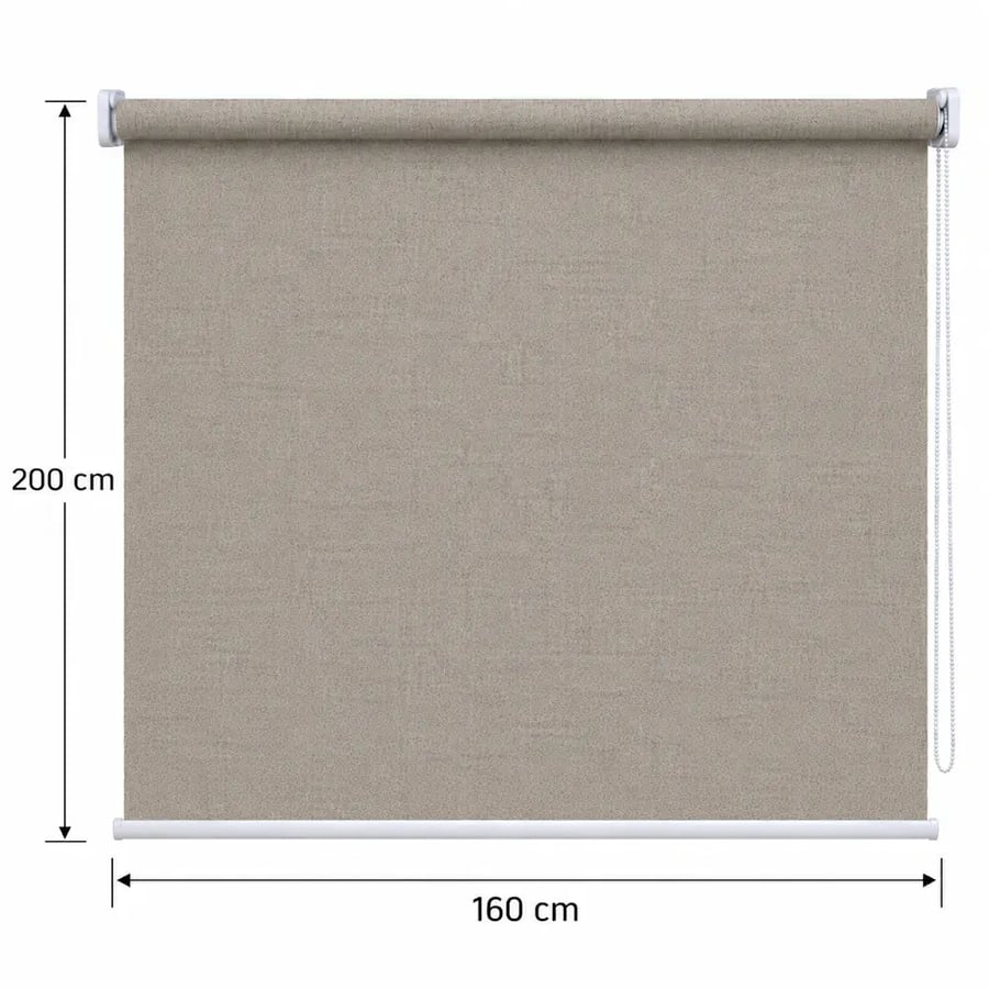 ستارة رول سادة مقاس 160*200 SH208 BEIGE GREY