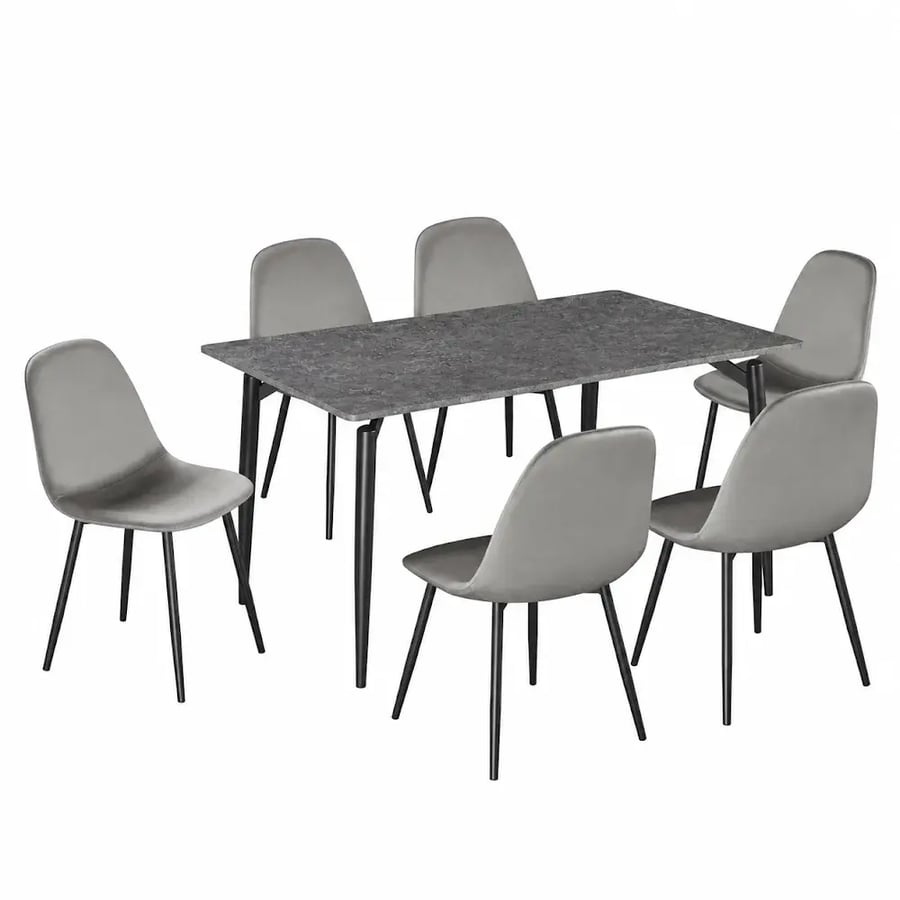 طاولة طعام خشب 6 كرسي M-024 GREY