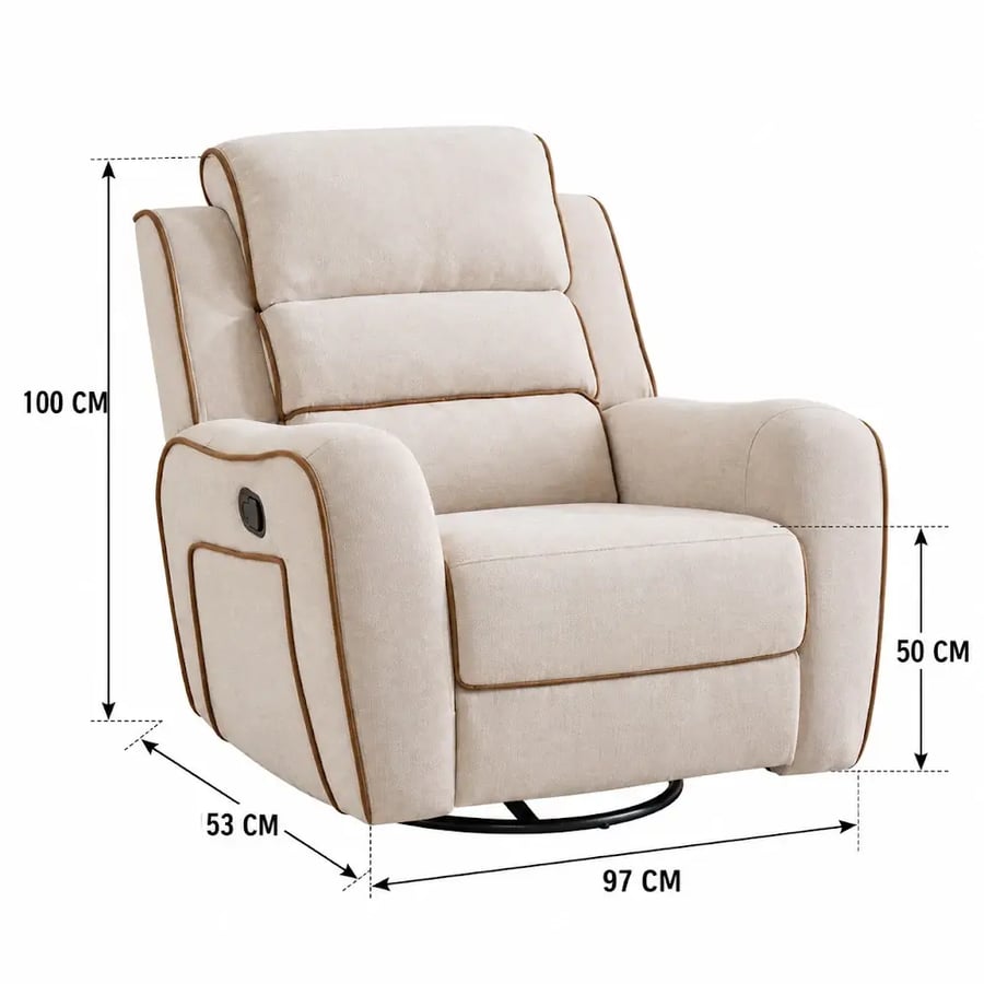كرسي استرخاء دوار هزاز SF-15 BEIGE