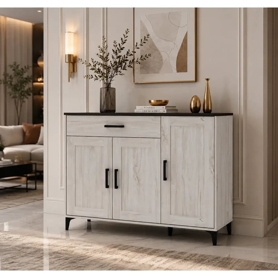 دولاب جزمة ماليزي 3 باب 120 سم SC351-120 WHITE OAK