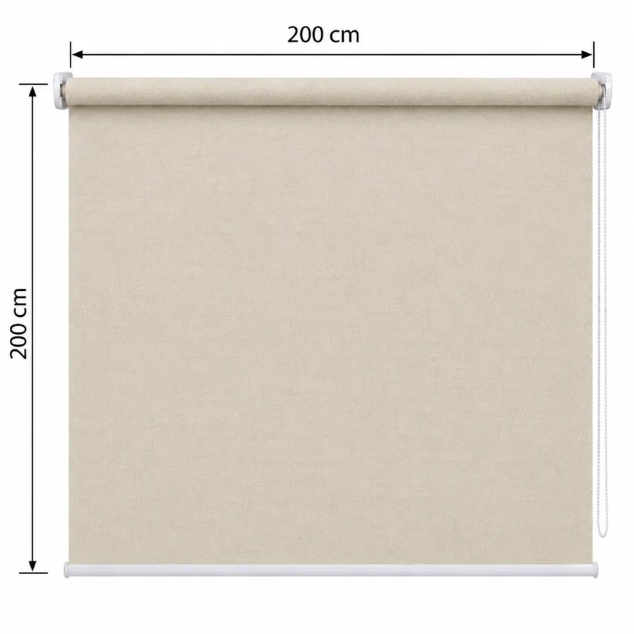 ستارة رول سادة مقاس 200*200 SH205 LIGHT BEIGE