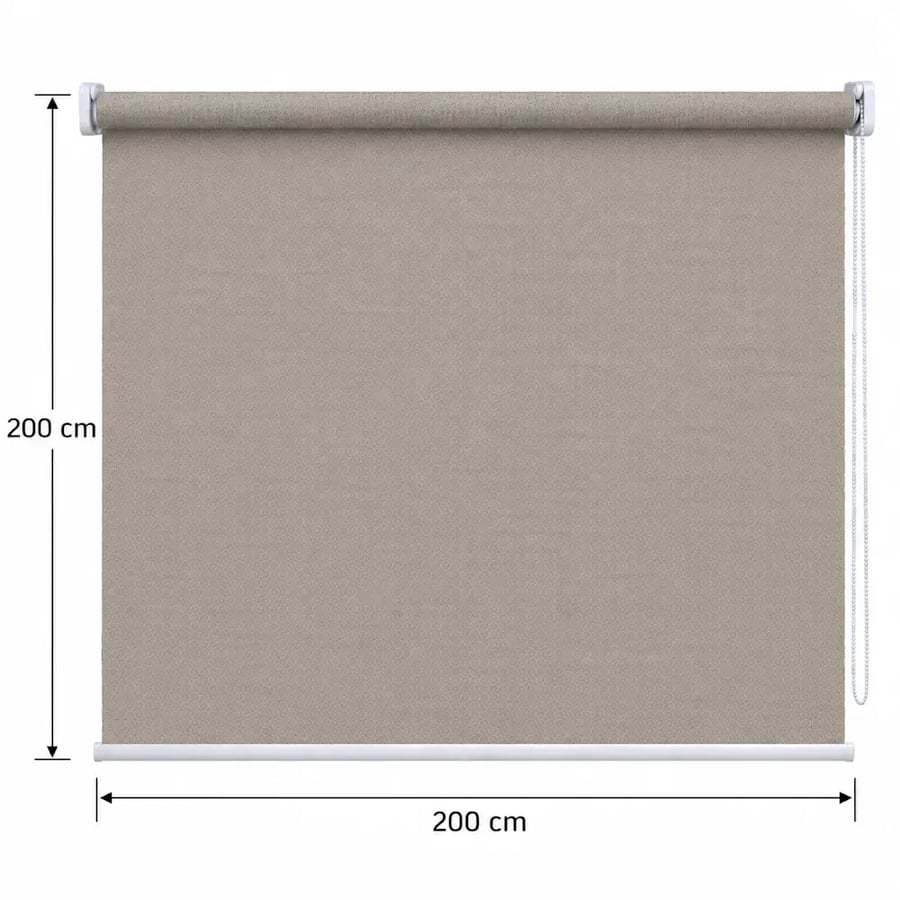 ستارة رول سادة مقاس 200*200 SH208 BEIGE GREY