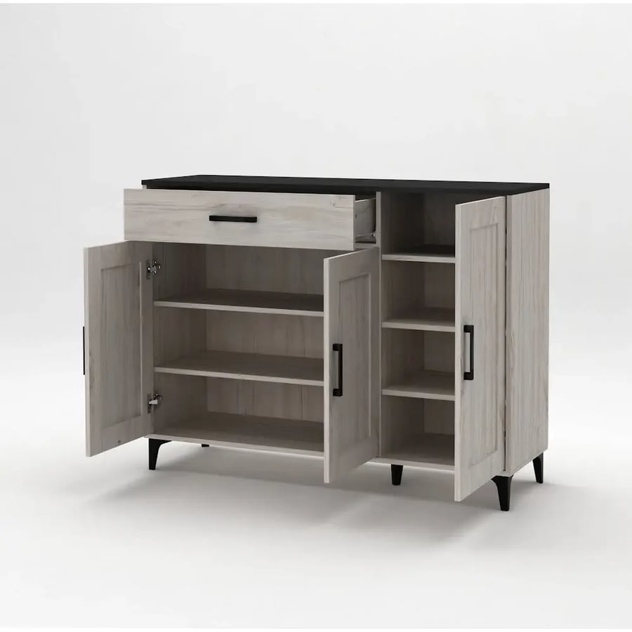 دولاب جزمة ماليزي 3 باب 120 سم SC351-120 WHITE OAK