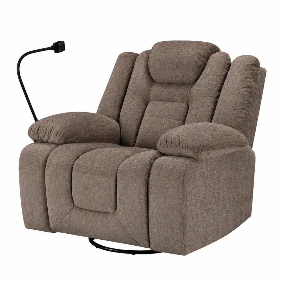 كرسي استرخاء هزاز دوار + حامل جوال SF-16 BROWN