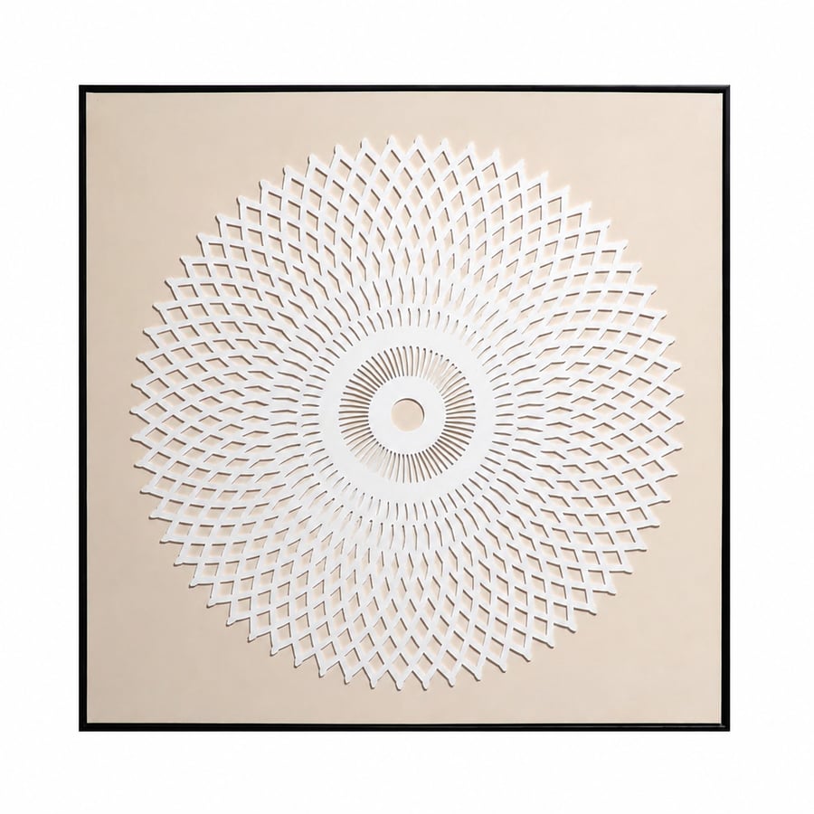 لوحة حائط مربعة بإطار أسود مقاس 100 × 100 سم