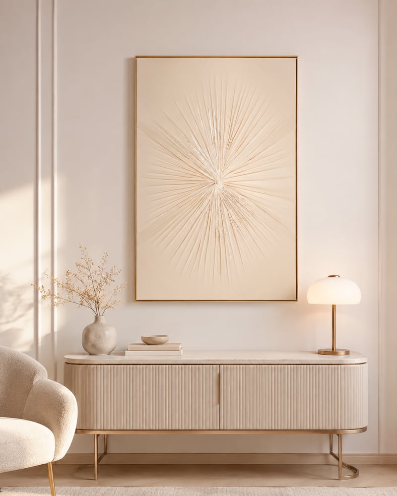 لوحة حائط بإطار ذهبي مقاس 80 × 120 سم