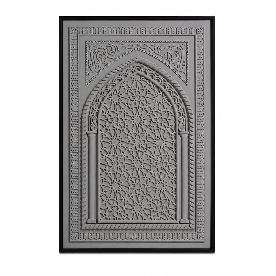 لوحة ديكور بإطار أسود مقاس 120 × 80 سم