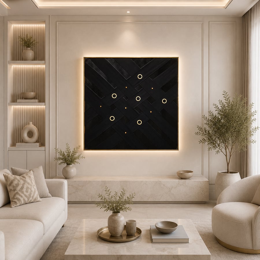 لوحة حائط مودرن مقاس 100 × 100 سم