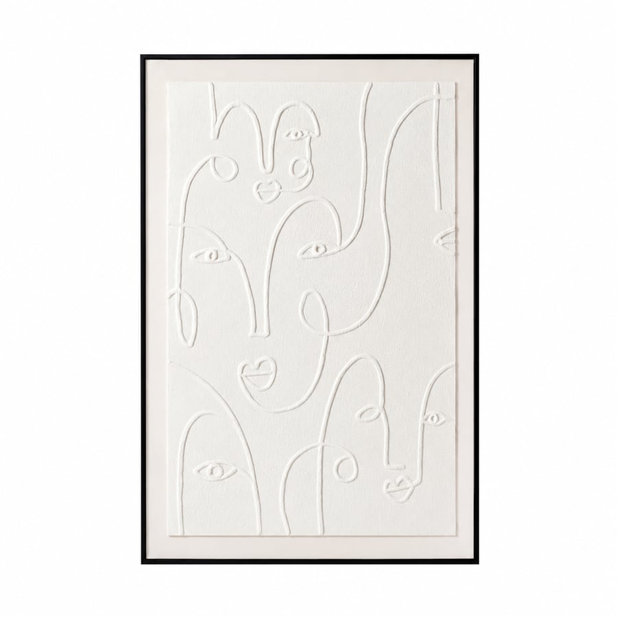 لوحة ديكور بإطار أسود مقاس 120 × 80 سم