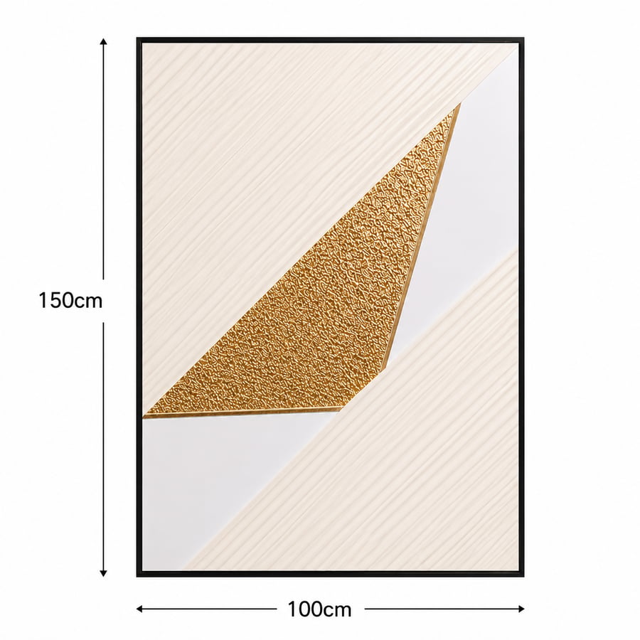 لوحة ديكور كبيرة بإطار أسود مقاس 100 × 150 سم