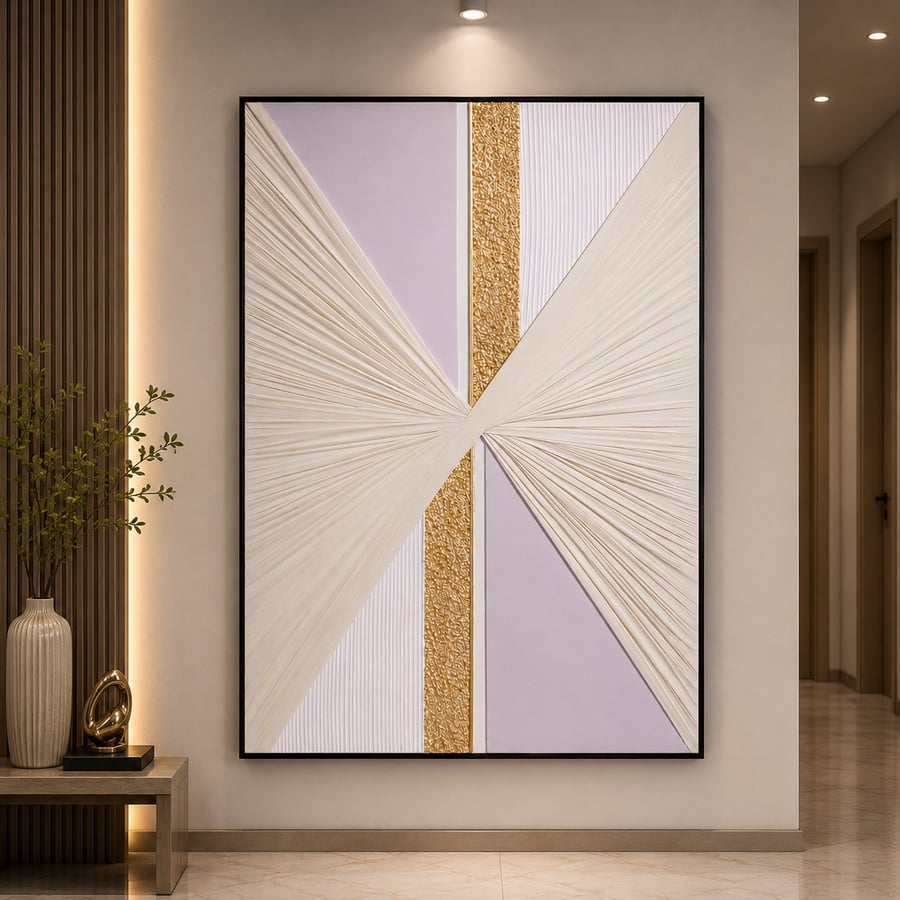 لوحة حائط فاخرة بإطار أسود مقاس 100 × 150 سم