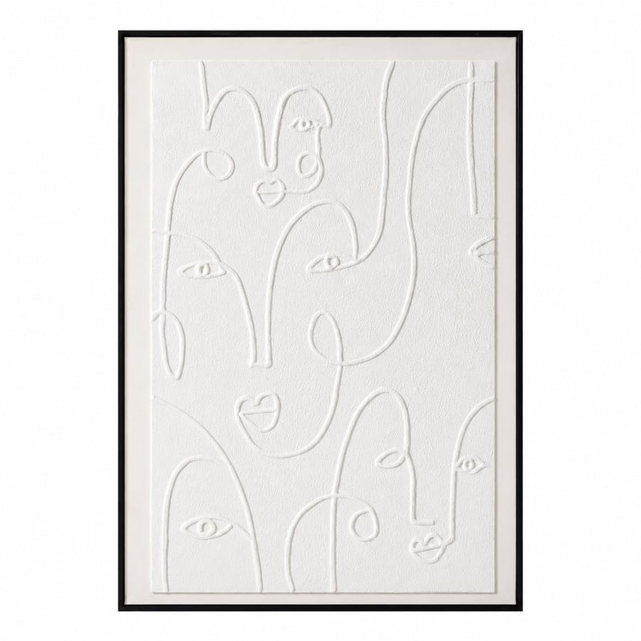 لوحة حائط مودرن بإطار أسود مقاس 100 × 150 سم