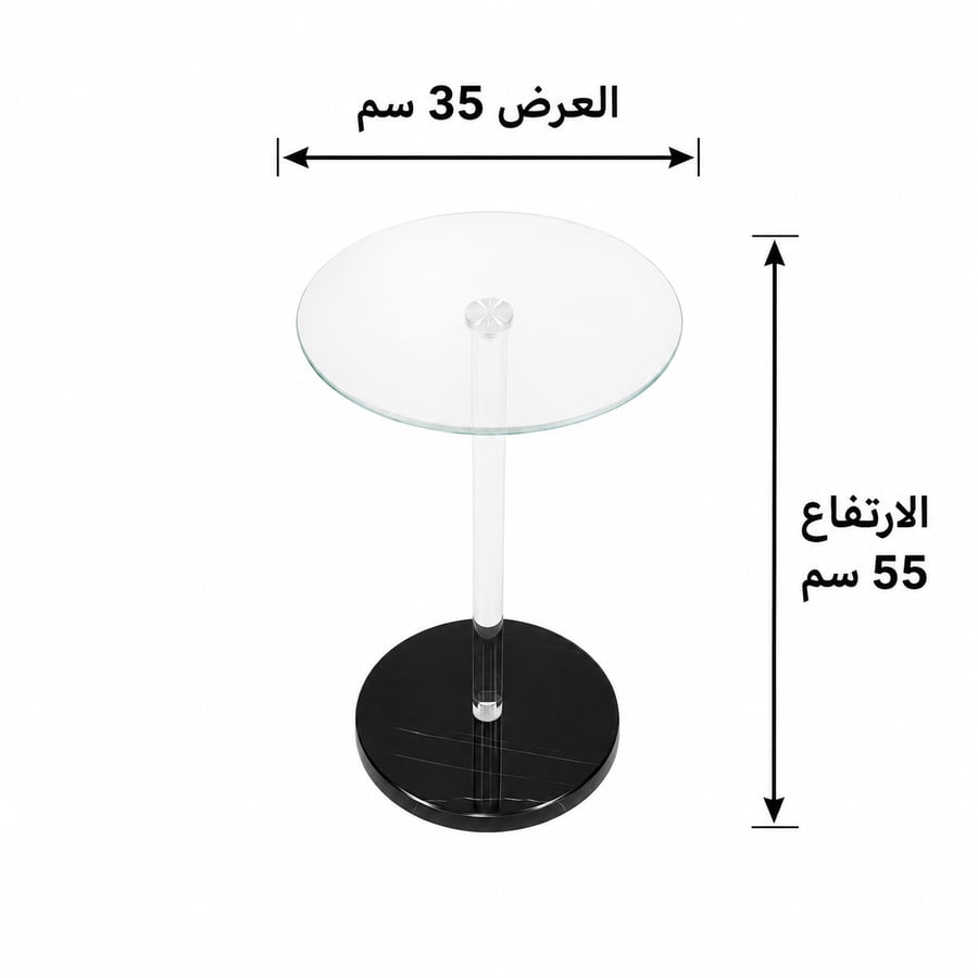 طاولة خدمة مفردة أسود