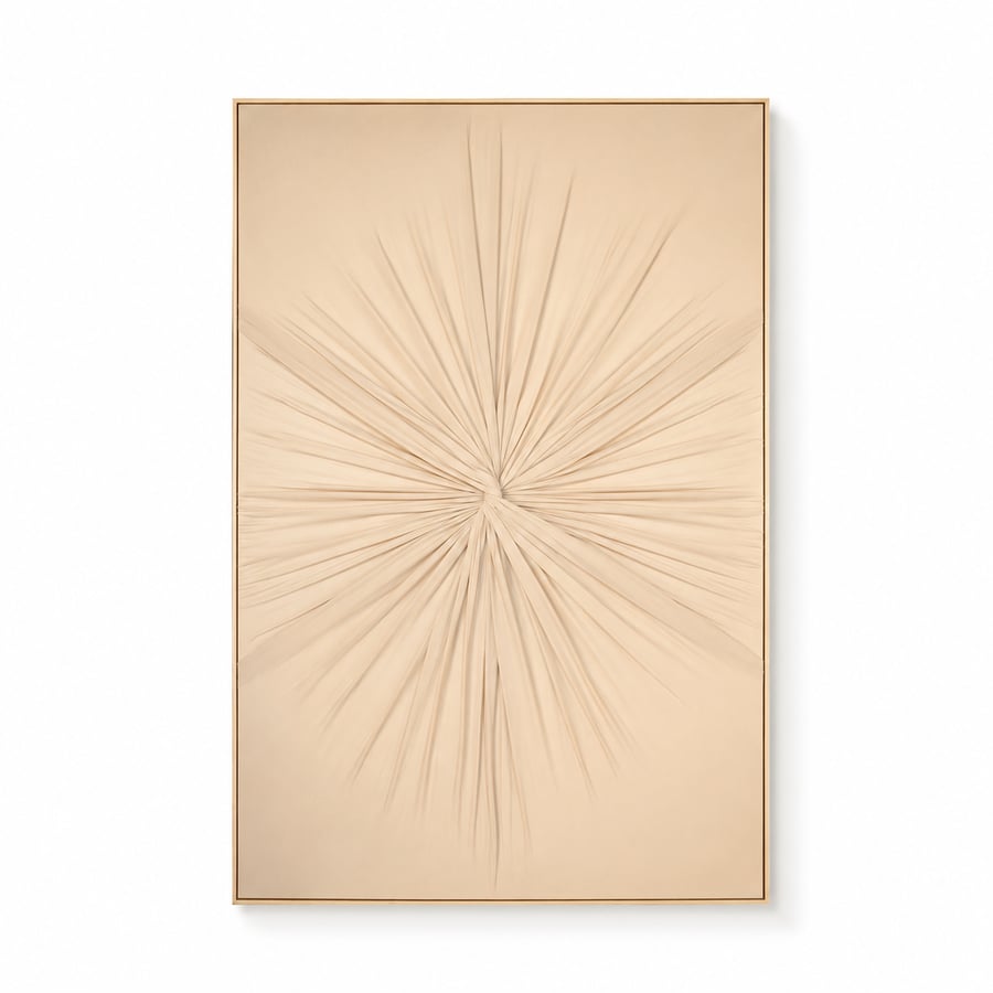 لوحة ديكور بإطار بيج مقاس 100 × 150 سم