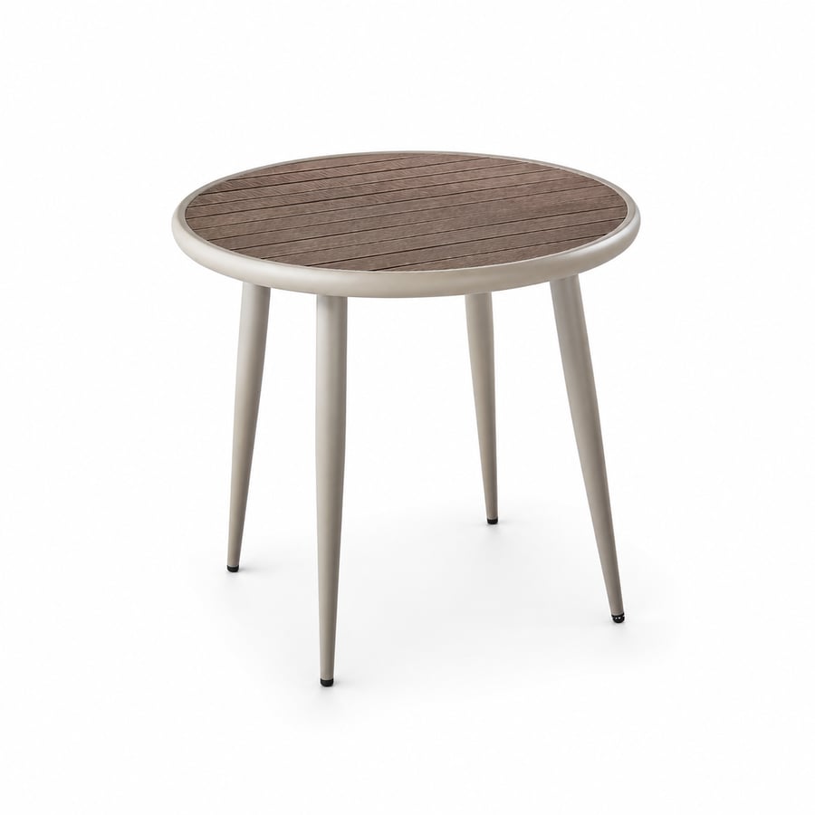 طاولة ضيافة دائرية مقاس 70 × 70 سم باللون البني