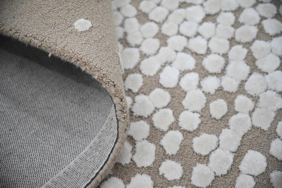 3.00X4.00 Beige DESIGN Diamond Handmade DOT GRILL Rug