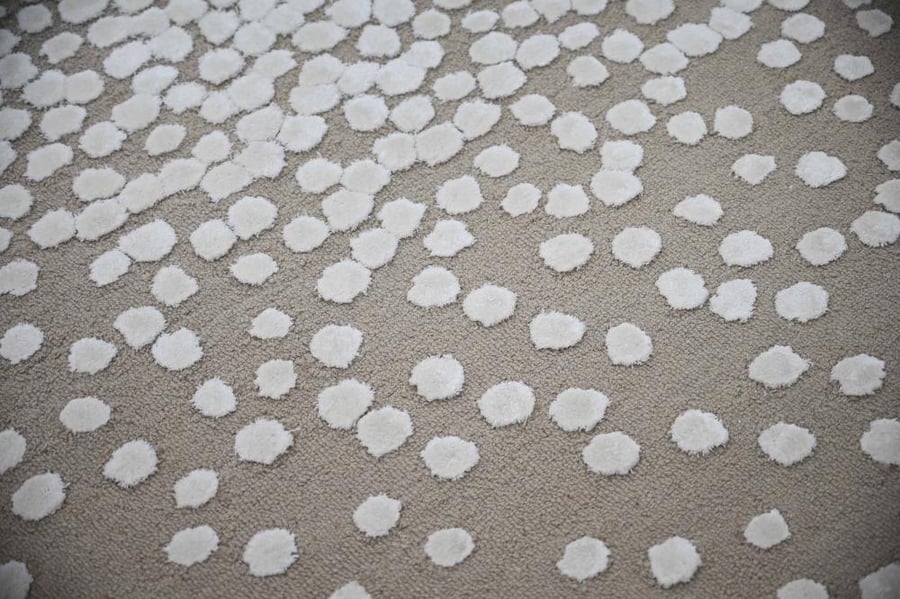 3.00X4.00 Beige DESIGN Diamond Handmade DOT GRILL Rug