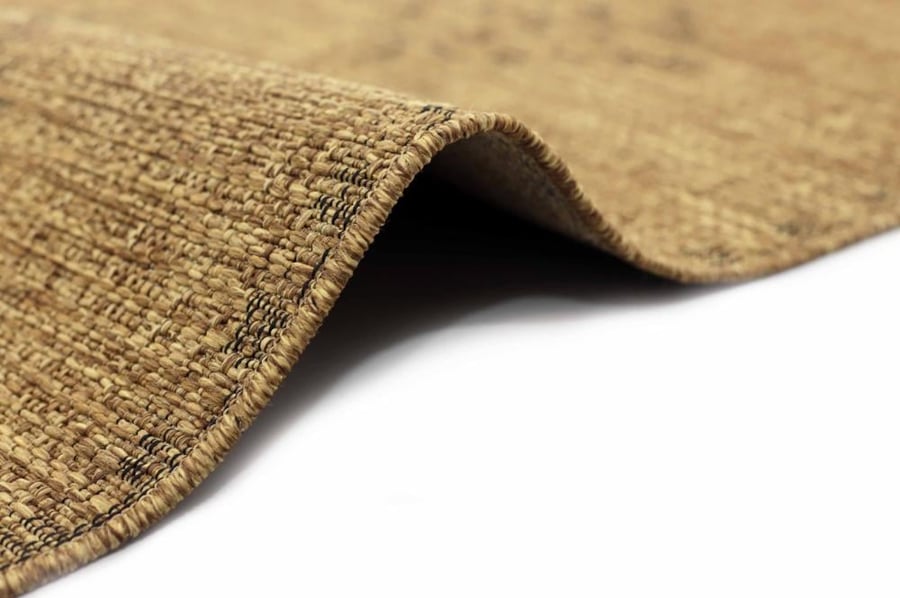 Belgian-style leather carpets - burlap