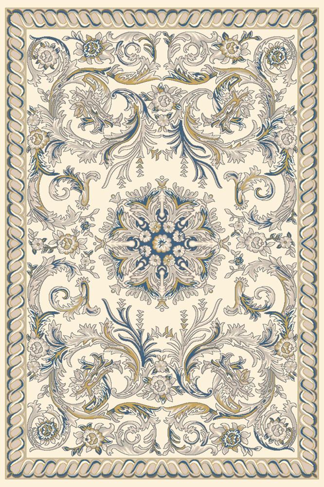 4.00X8.00 Beige-Blue DESIGN COL-FC102 Toulouse K1867 SJ