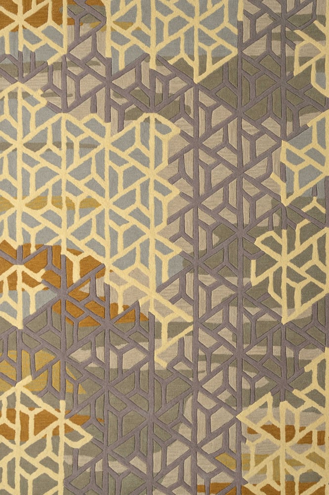 1.60X2.30 Grey DESIGN Handmade Woolen WOOL-18 Rug