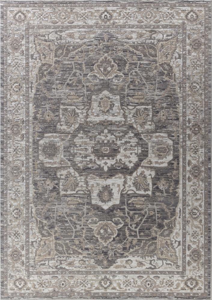 سجاد فريدة كريم - رمادي - نقشة ناعمه , كريم رمادي , 0.80X2.50(مده) سم