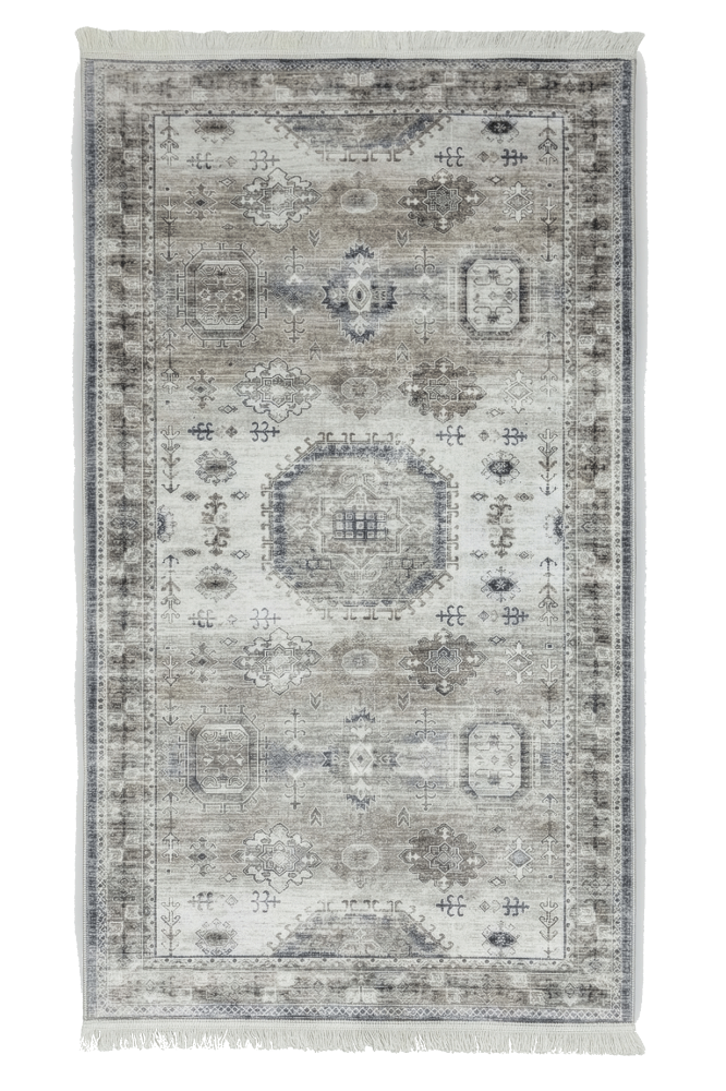 سجاد سيلفينا بني - رمادي 240516W-3 , بني - رمادي , 0.80X2.50 سم