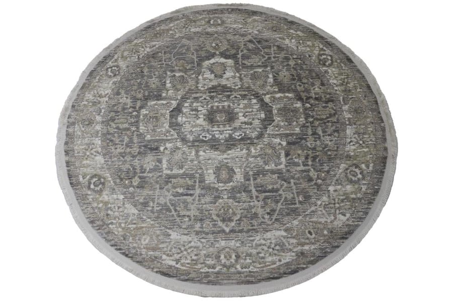 سجاد فريدة كريم - رمادي - نقشة ناعمه , كريم رمادي , 0.80X2.50(مده) سم