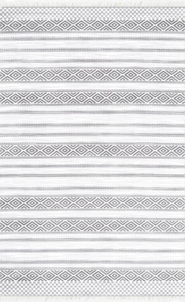 سجاد مادلين - نقشات ناعمة وألوان متناغمة , كريم رمادي , 0.80X2.50 سم