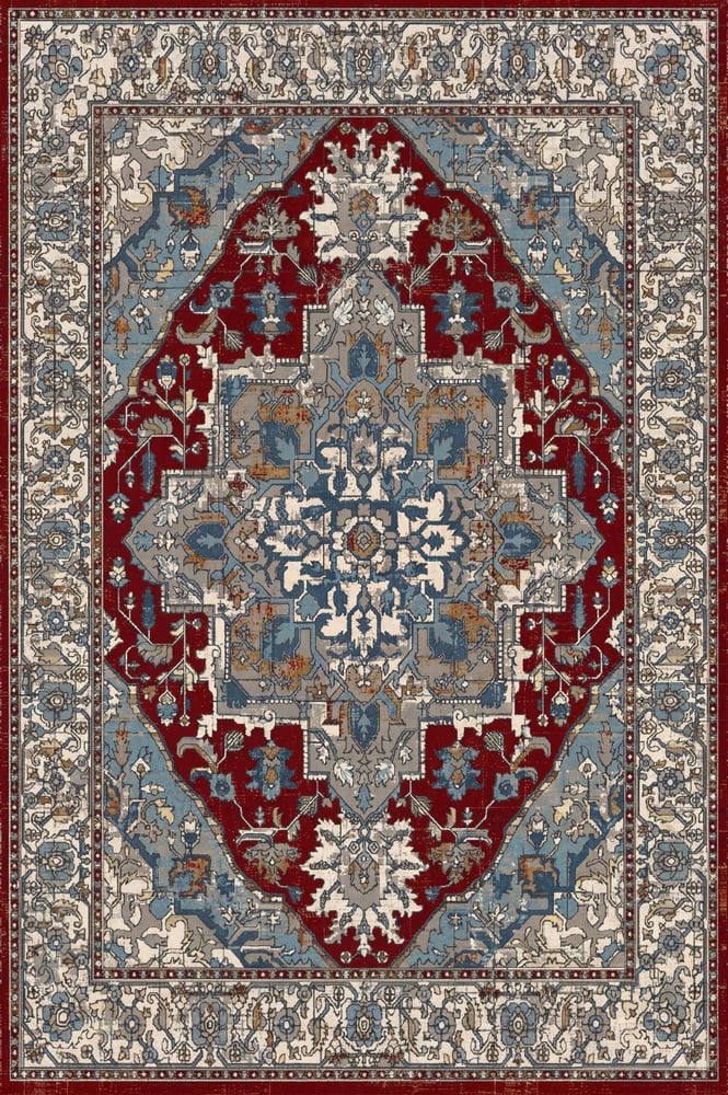 Super Brightness Red-Beige Rug