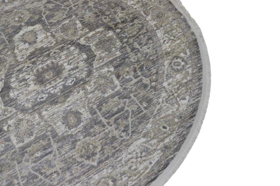 سجاد فريدة كريم - رمادي - نقشة ناعمه , كريم رمادي , 0.80X2.50(مده) سم