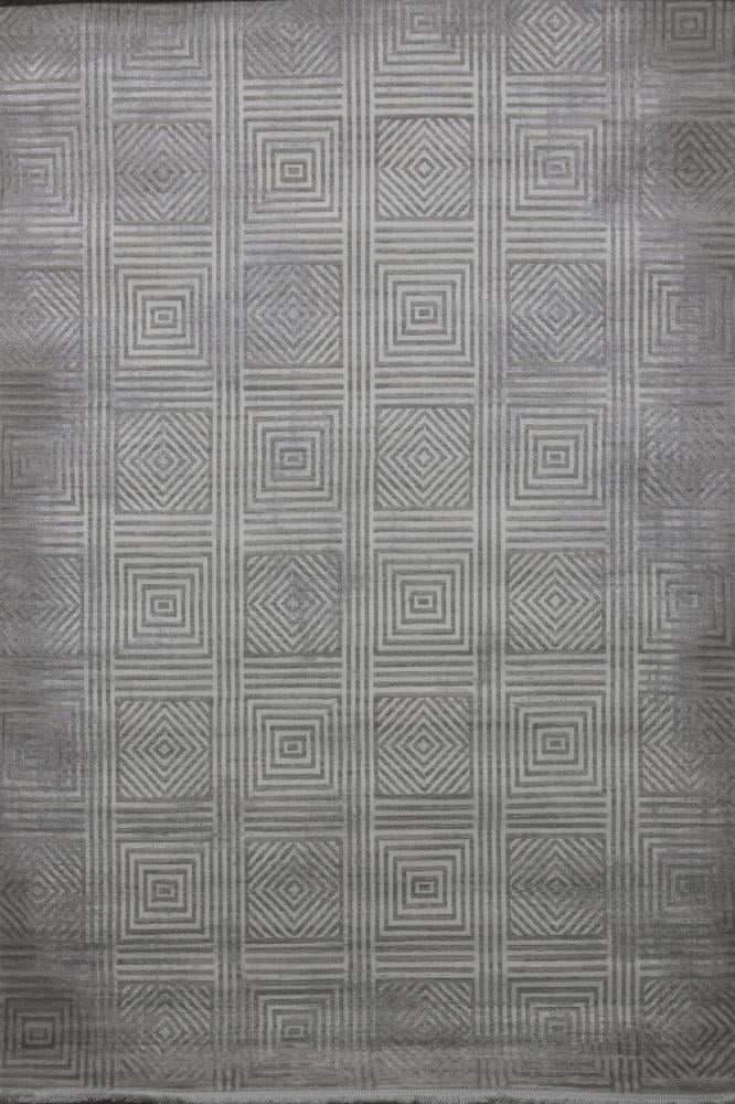 سجاد فيتال مودرن تركي - تصميم راقي , كريم رمادي , 0.80X2.50 سم