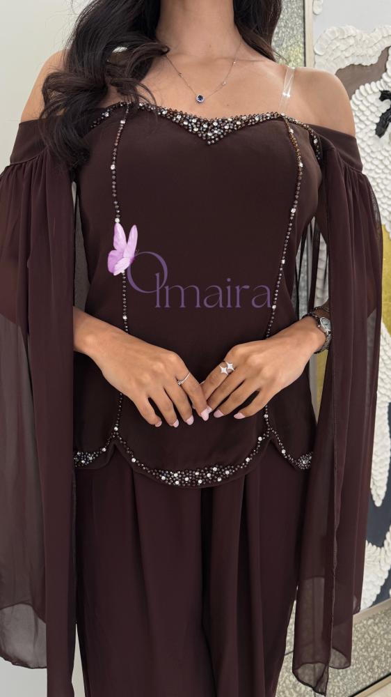 جمبسوت عيد لون بني بتدخيله شيفون