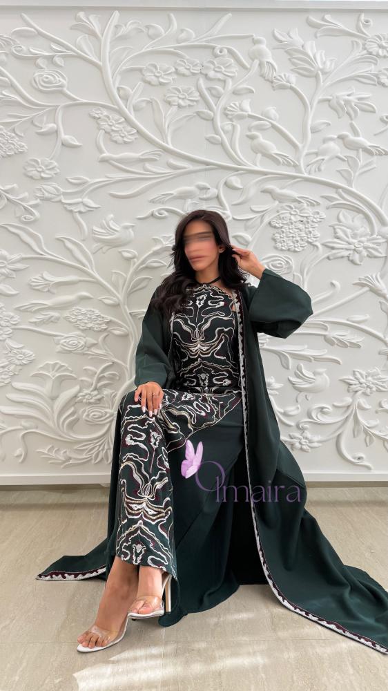 جلابيه مطرزه قطعتين فخمه