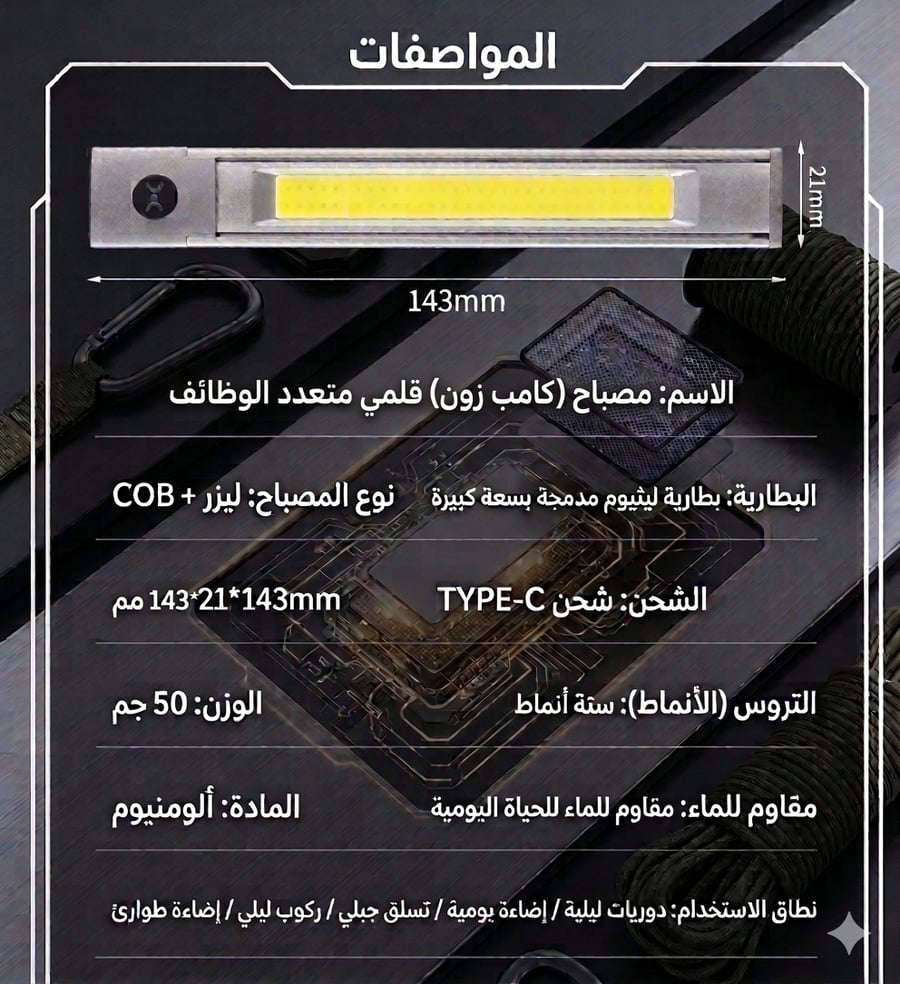 كشاف القلم الذكي من(Camp Zone)  رفيقك المثالي في كل مكان!
