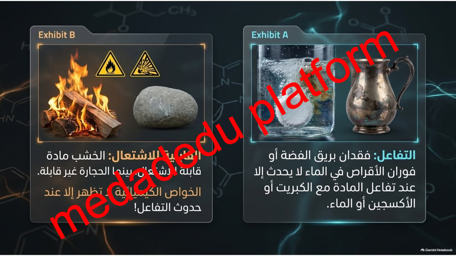 الفصل الثالث المادة و التغيرات الكيمائية