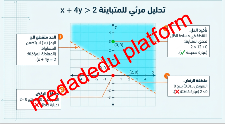 الفصل الأول الدرس الرابع تمثيل المتباينات الخطية و متباينات القيمة المطلقة بيانياً