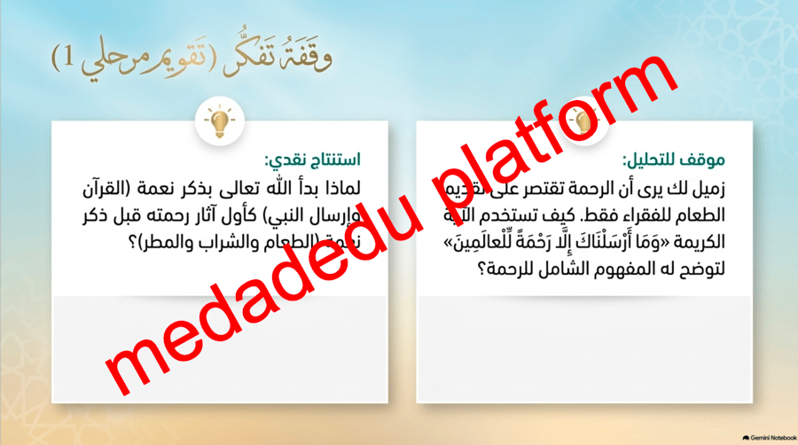 التوحيد الدرس الثاني الله الرحمن الرحيم